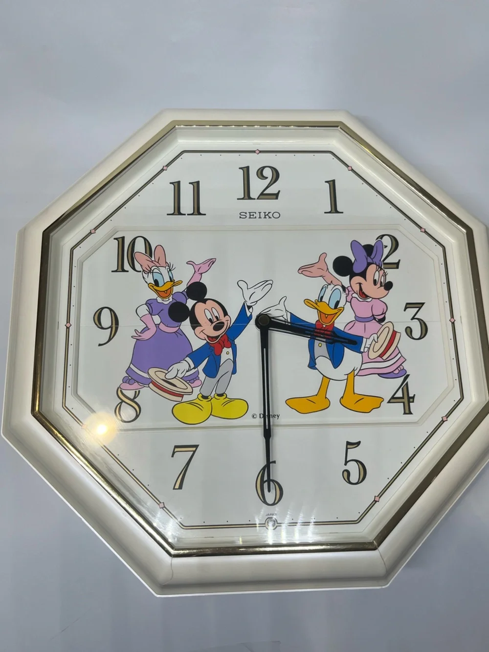 Seiko Disney Time Mickey Friends Musical Wall Clock QFW103W Japan Rare Minnie